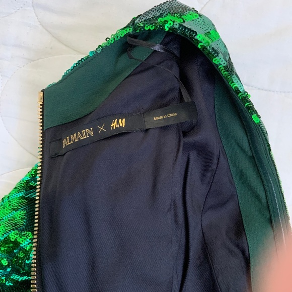 Balmain x Hm sequin dress green - Picture 4 of 5